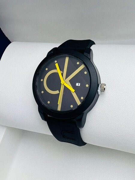 Montre élégante unisexe noire