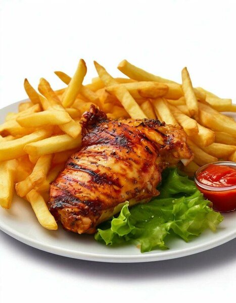 Poulet Grillé avec Frites