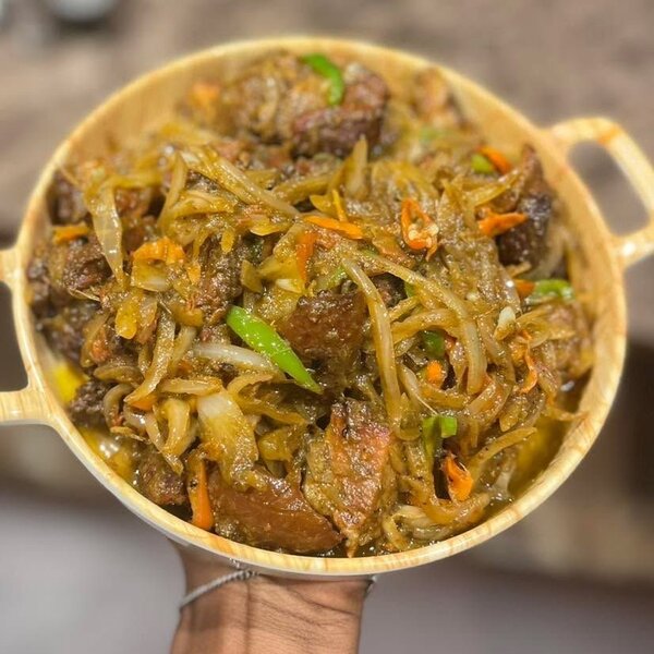 Porc sautés / attieké