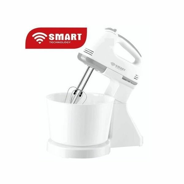 Mixeur Batteur Electrique Avec Bol-STPE-312 – 3L – 200 W – Blanc/Inox