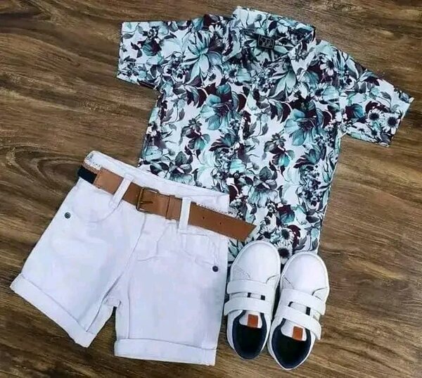 Tenue d'été garçon fleurie