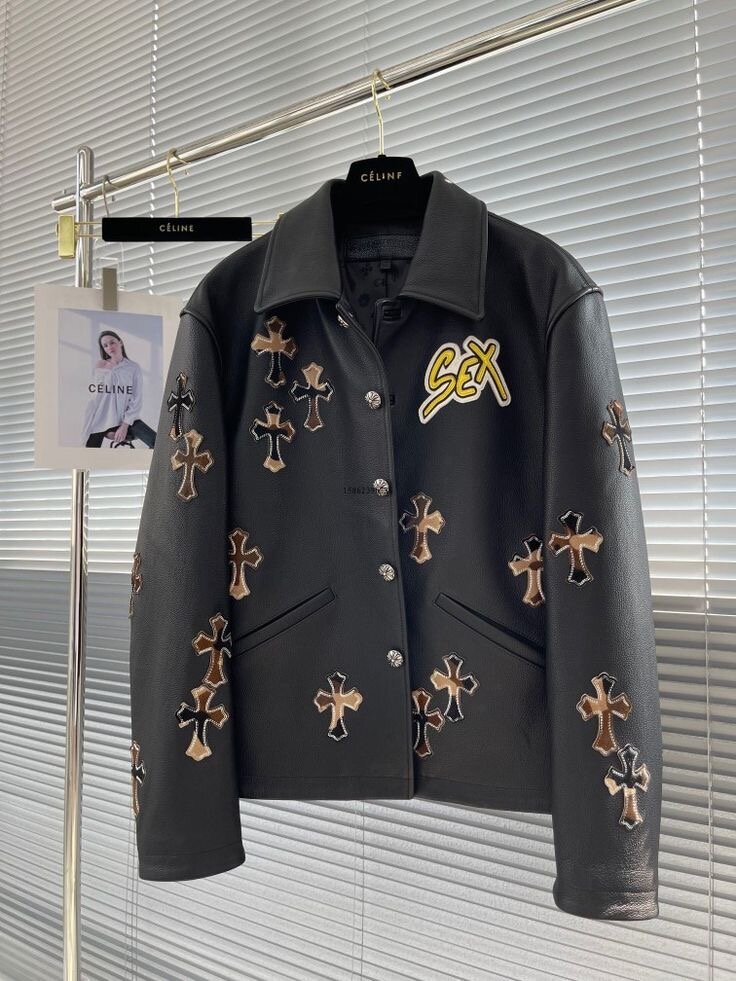 Blouson en cuir stylé homme