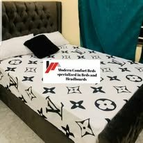 custom made bed with a high base