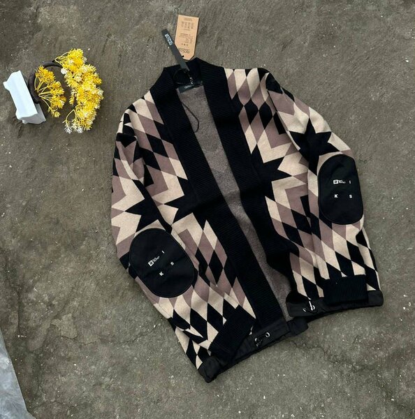 Cardigan à motifs géométriques