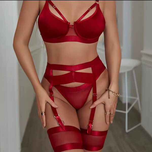 Ensemble Lingerie Rouge Sexy