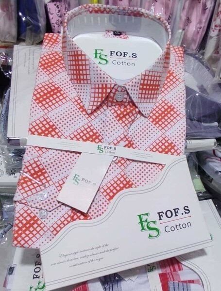 Chemise en Coton Motif Carreaux