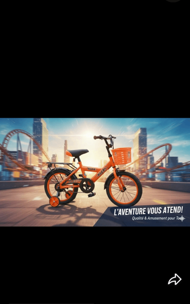 Vélo Enfant Orange Aventure