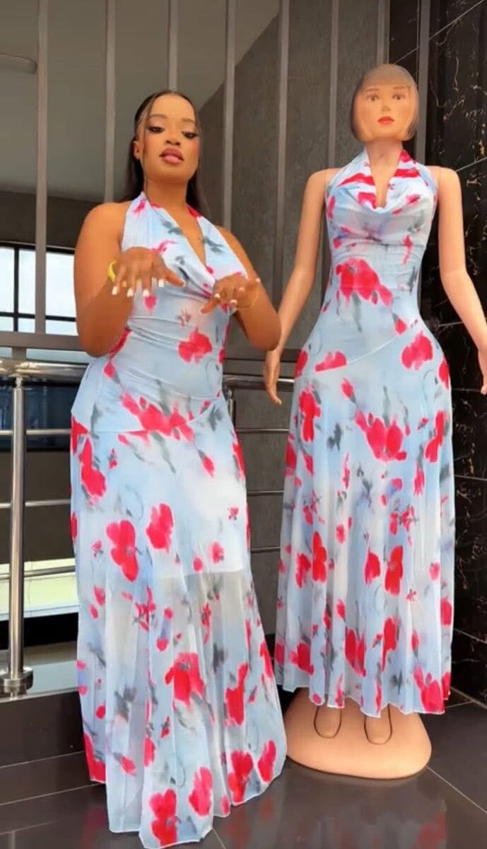 Robe Maxi Évasée Femme