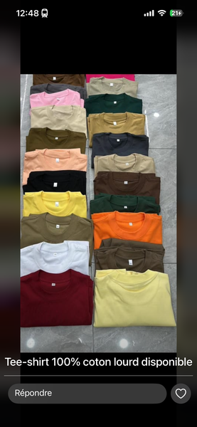 T-shirt en coton coloré