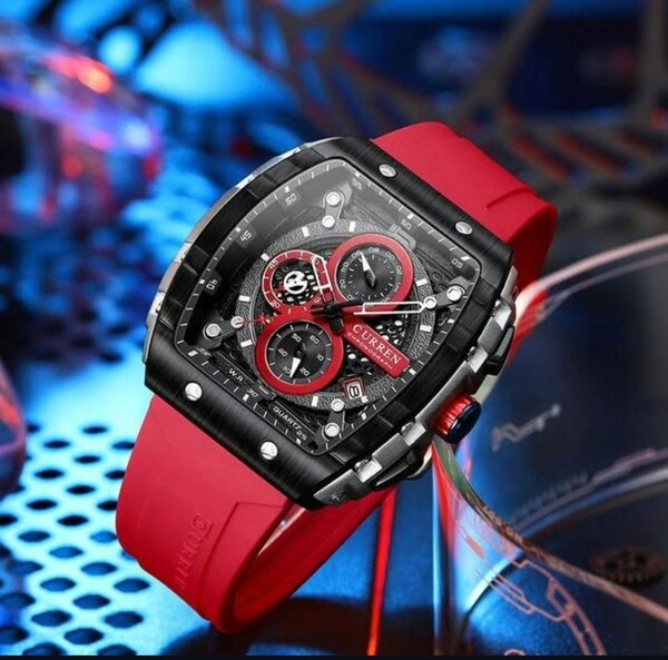 Montre Homme Sport Rouge Curren