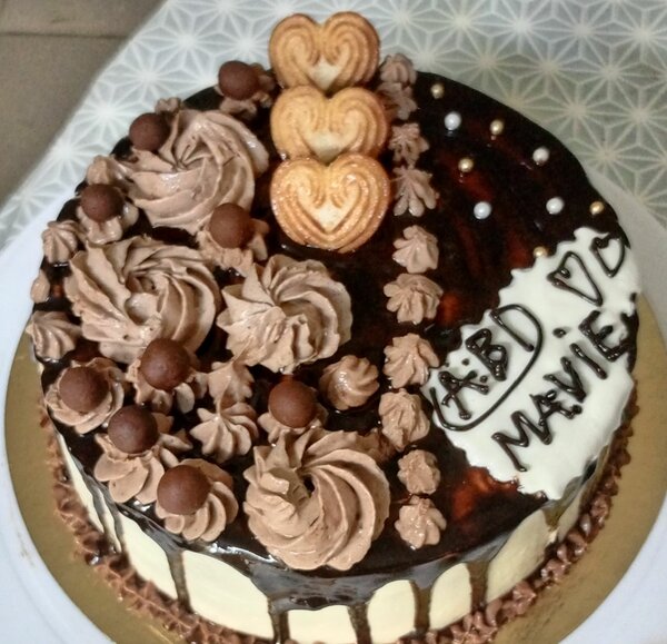 Gâteau Chocolat Cœur Décor