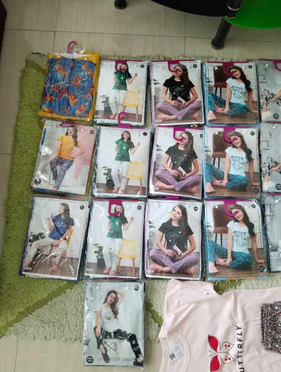 ladies' cotton night suit