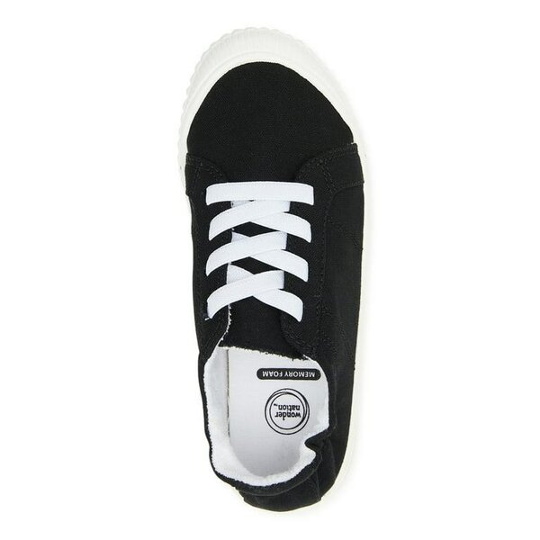 Wonder Nation Little Girl & Big Girl Canvas Bump Toe Sneaker
