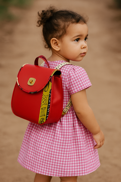Sac à dos enfant rouge chic
