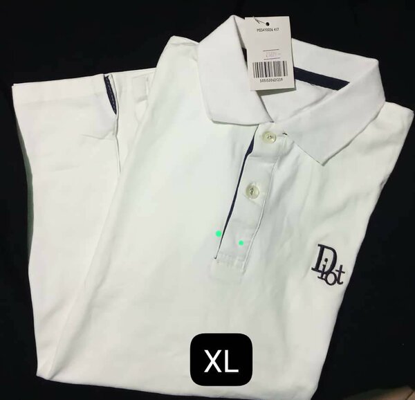 Polo blanc pour hommes XL