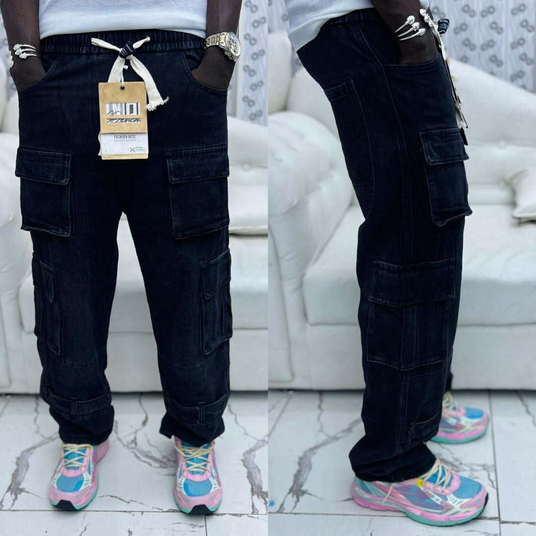 Pantalons cargo en denim tendance