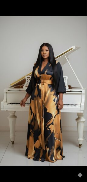 Robe longue élégante imprimée