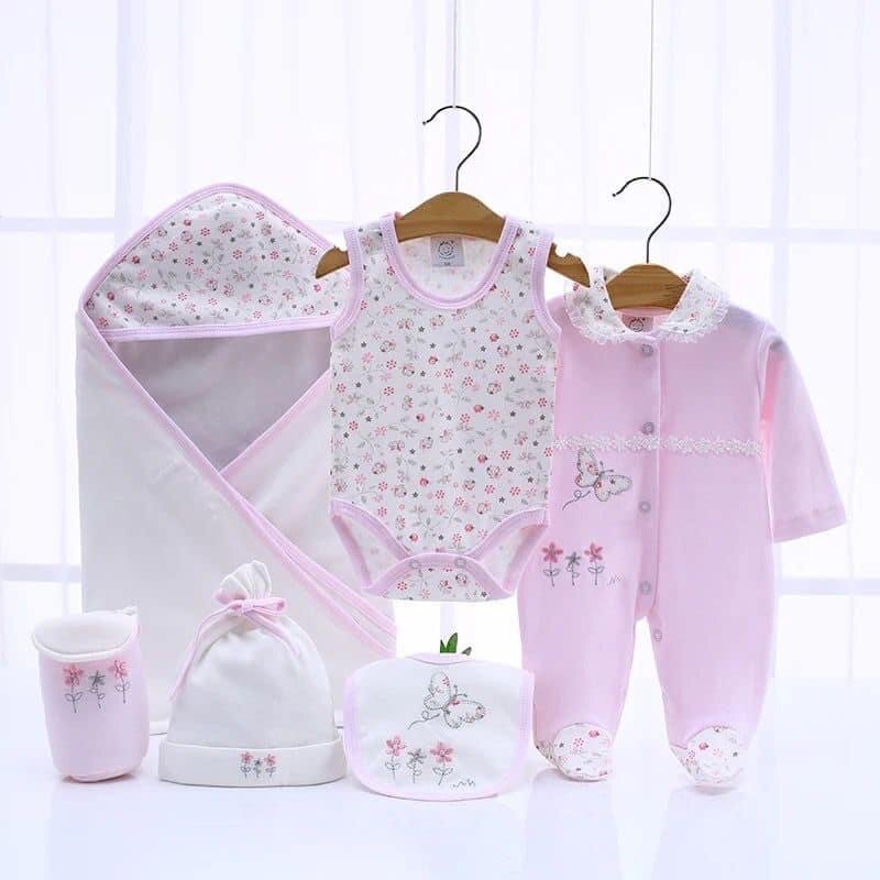 Ensemble 6 pièces bébé en coton chic et confortable