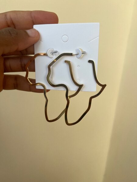 Africa Map Earrings