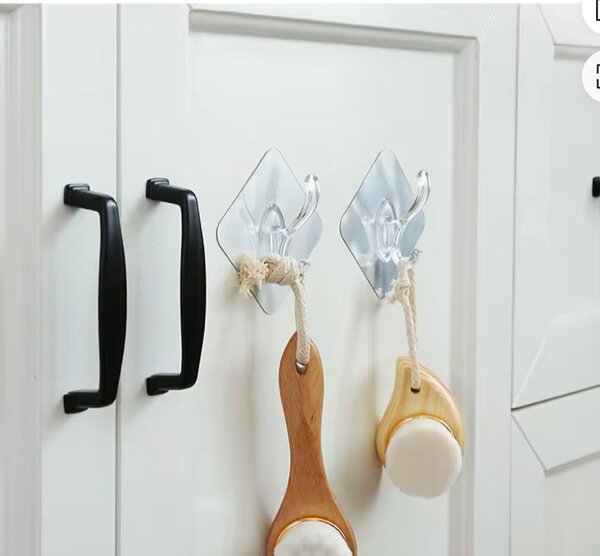 Crochets adhésifs puissants transparents