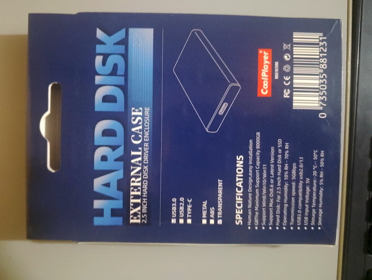 Boîtier Externe Disque Dur 2.5" USB 3.0