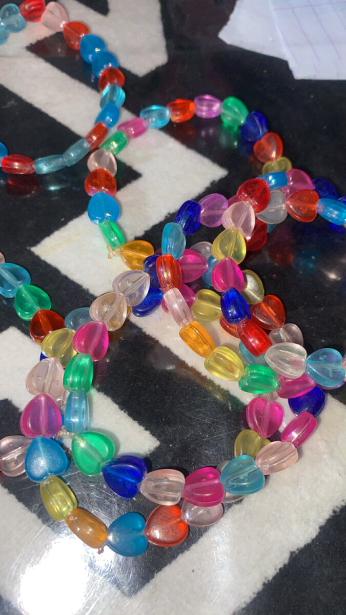 Bracelet de perles cœur 4a500