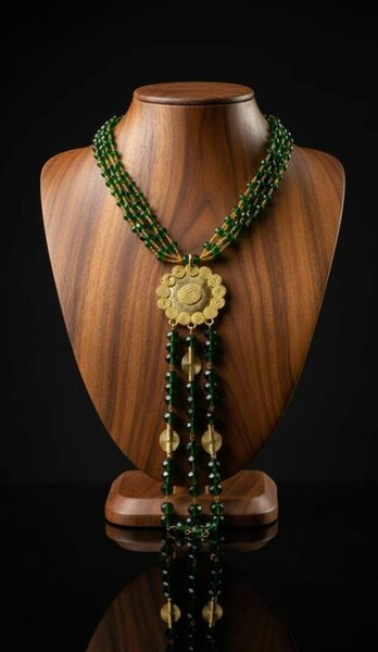Collier sautoir en perles