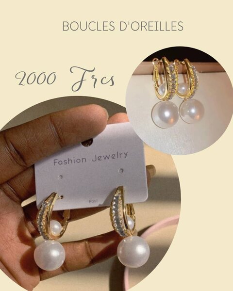 Elegant Pearl Hoop Earrings