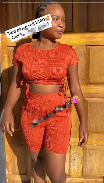 Women's 2-piece suit, short top and shorts