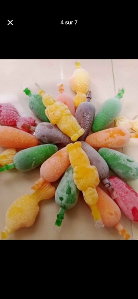 Glaces colorées pour enfants