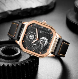 Montre Homme Sport Montre-bracelet En Simili Cuir Hommes