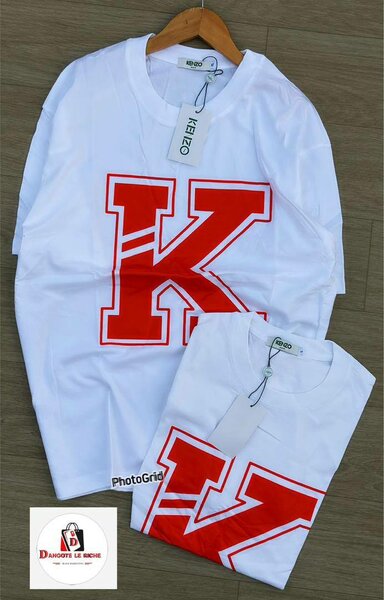 T-shirt blanc motif "K"