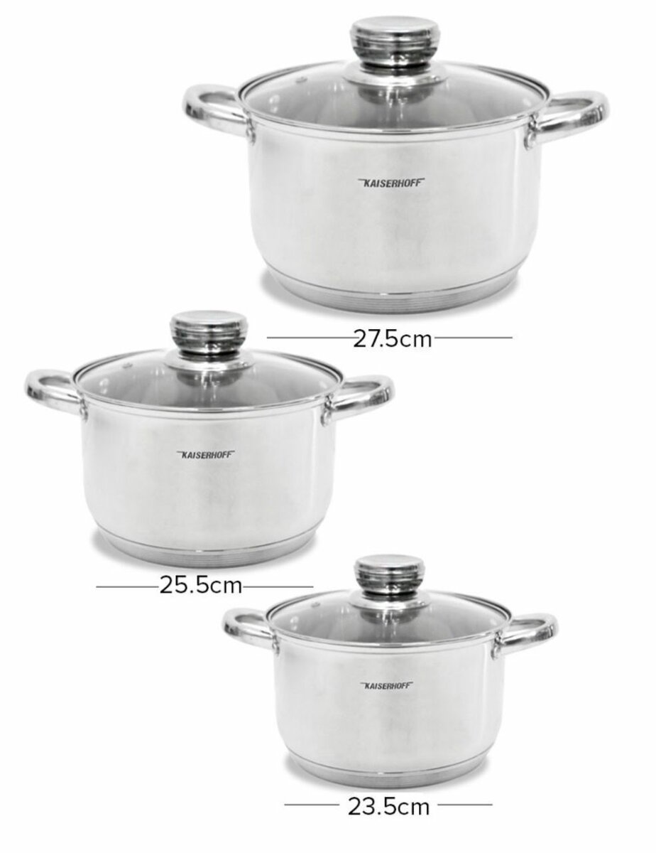 224 6 PCS 9.5/10.2/11INCHES HIGH-QUALITY STAINLESS STEEL