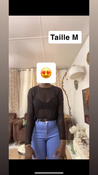 Top en maille transparent