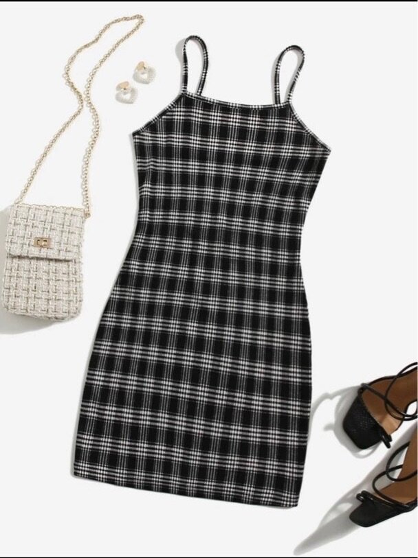 Black And White Mini Ladies Dress