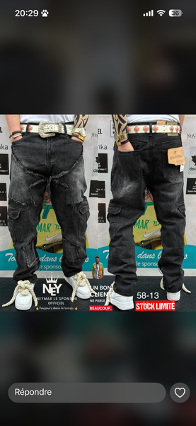 Jeans cargo style urbain