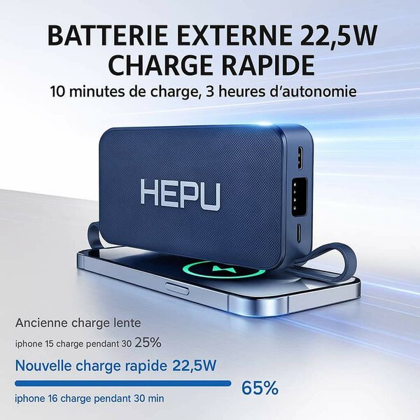 Batterie Externe HEPU 22.5W