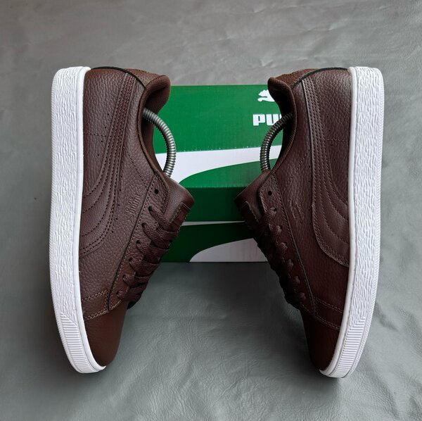 Sneakers en cuir marron Puma