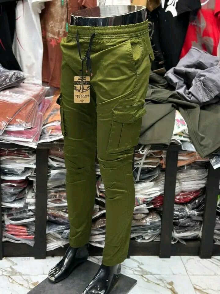 Pantalon cargo homme vert