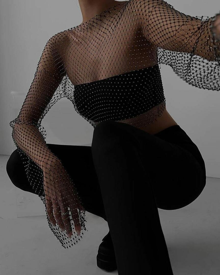 Топ из страз , ручная работа , качество страз высшее