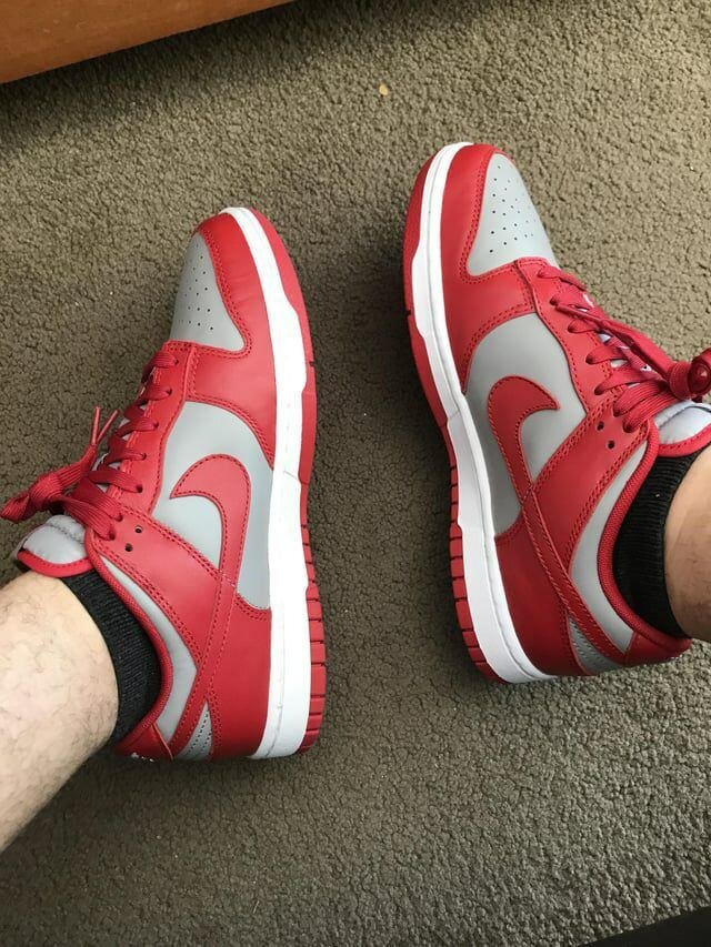 NIKE SB SNEAKER RED AND WHITE.