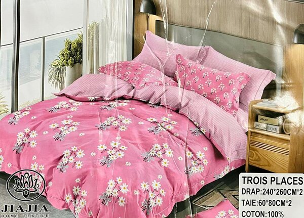 Drap en coton 3place