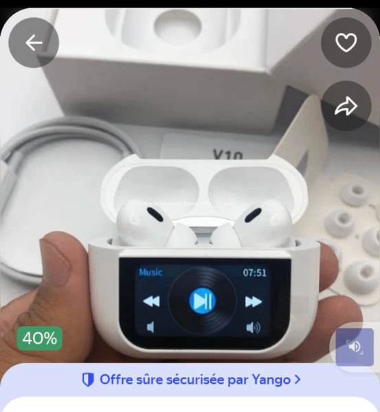 Écouteurs Bluetooth Écran Tactile