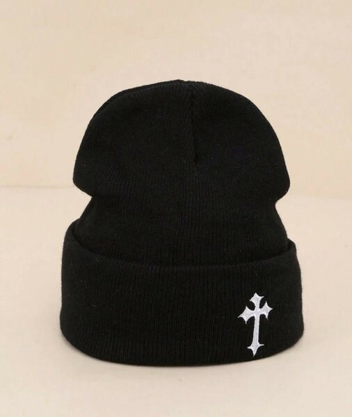 Bonnet Noir Motif Unique