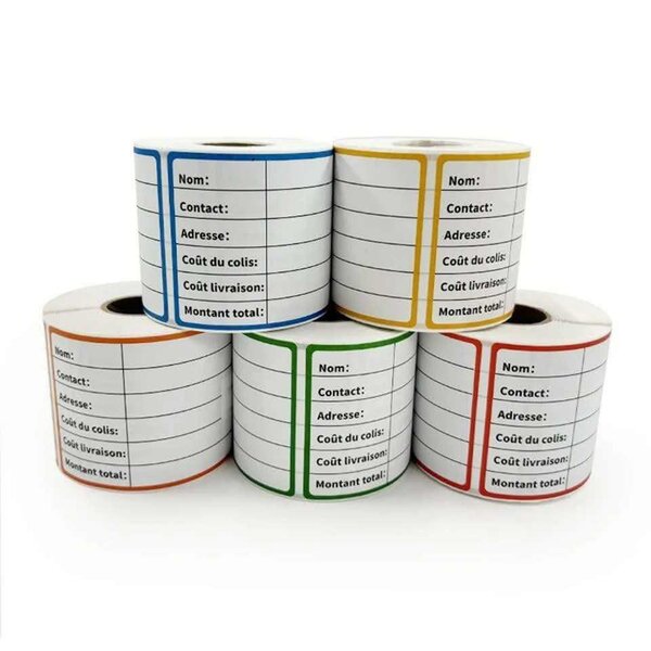 Étiquettes autocollantes colorées
