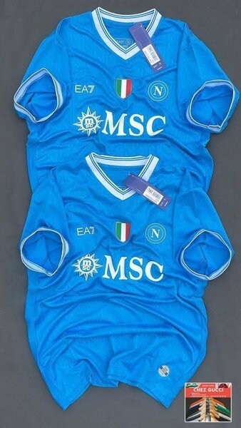 Maillot de Football Bleu pour Homme