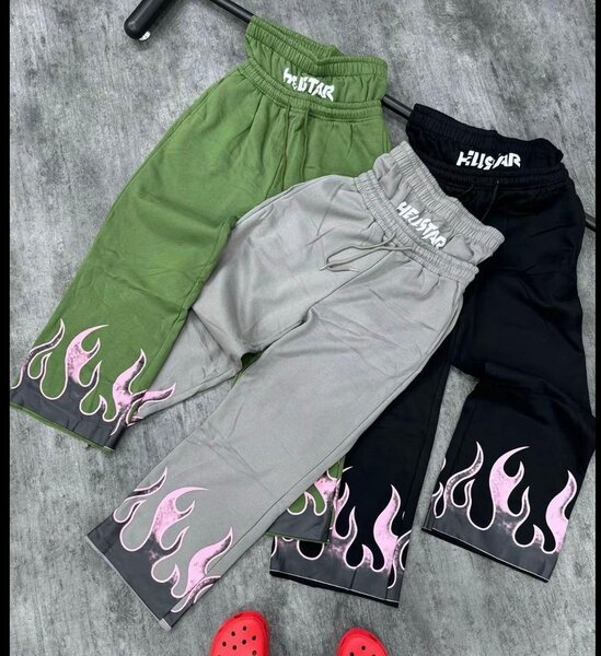 Pantalons jogger à flammes