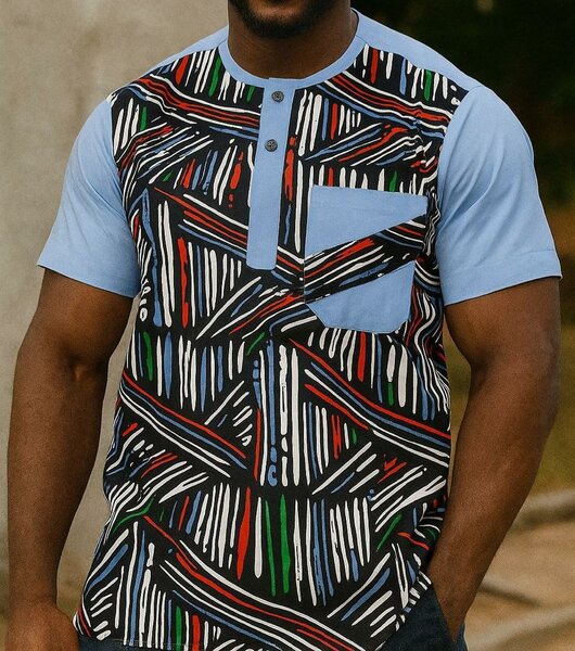 T-shirt imprimé ethnique homme