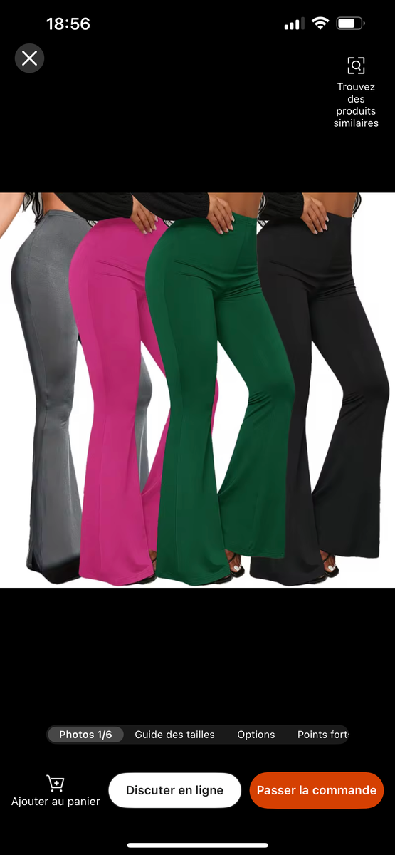 Pantalons évasés élégants