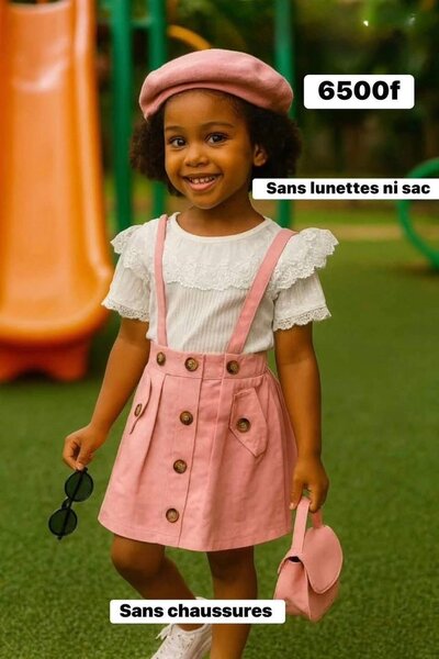 Tenue de fille rose chic